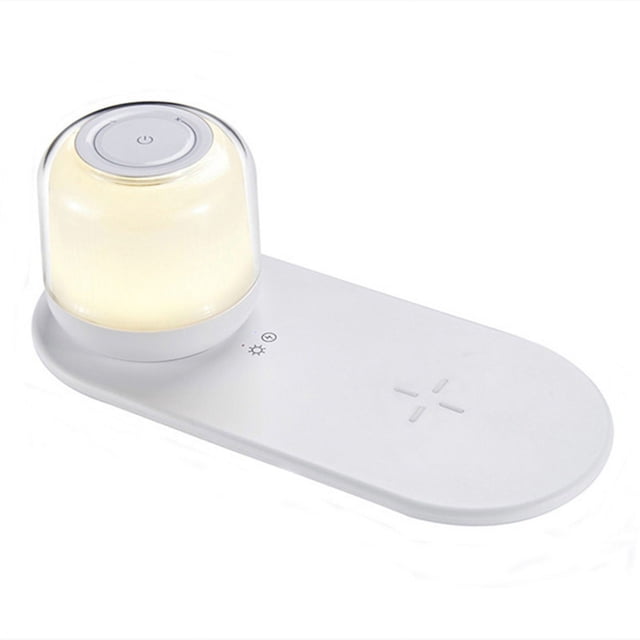 luz nocturna pequeña cargador inalámbrico de 15W, luz nocturna RGB al lado de la lámpara, luz nocturna pequeña