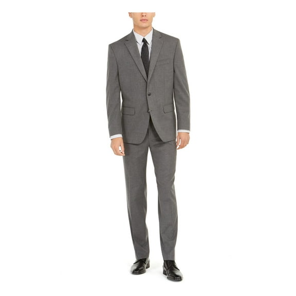 Club Room Mens Office Business Two-Button Suit Gray 48L