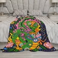 Lizheee Super Plush Throw Blanket Chinese New Year Blanket Flannel All
