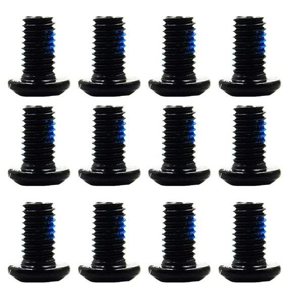 Bike Bicycle Disc Brake For ROTOR T25 Bolts Screws Black M5 x 10mm 12PC