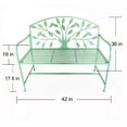 thumbnail image 2 of Hi-Line Gift Ltd 78683-BG Blue Metal Garden Bench Tree Pattern, 2 of 4