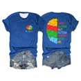 thumbnail image 1 of HUITKMM T-Shirt pour Femmes T-Shirt Décontracté à Manches Courtes avec Imprimé Graphique Col Rond Confortable pour Usage Quotidien pour le Printemps l'Été l'Automne, 1 of 2