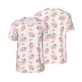 thumbnail image 6 of Rocae Floral Strawberr for Breathable Men's Baseball T-Shirt Fashionable Casual Baseball Jersey, Moisture-wicking Sportswear X-Large, 6 of 9