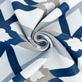 thumbnail image 6 of DriftAway Alexander Thermal Blackout Grommet Unlined Window Curtains Spiral Geo Trellis Pattern, 2 Panels, 52" x 102", Navy and Gray, 6 of 9