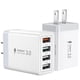 thumbnail image 1 of [Cargador] Paquete de 2 cargadores USB, bloque de carga de pared de 4 puertos, 33 W, 1 of 7