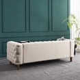 thumbnail image 2 of Modern Velvet Sofa in Cream Color 64660, 2 of 8