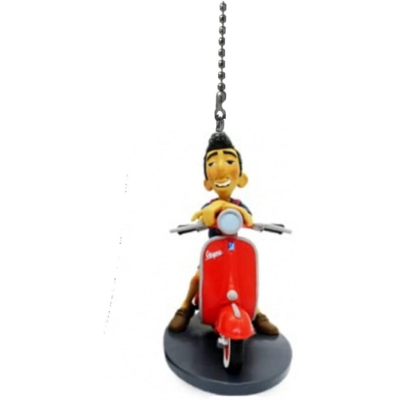 Ercole on Vespa PVC Fan Lamp Light Pull Figure Figurine 4” Luca Sea Monster New