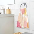 thumbnail image 3 of Yayeee 100% Cotton Hand Towels for Bathroom 16" x 28" Soft Absorbent Kitchen Towel, Pink Floral Orange, 3 of 7