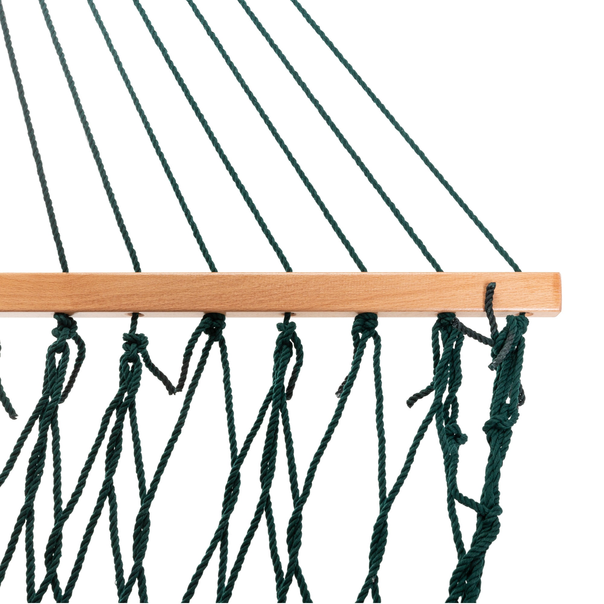 Castaway Living 13 ft. Double Green Polyester Rope Hammock w/ Extension Chains , Tree Hooks &
