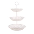 thumbnail image 1 of Three-Tier Cake Display Stand Plate Afternoon Tea Party Serving Platter Cupcake Dessert Stand for Birthday Wedding Decor, 1 of 8