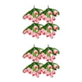 thumbnail image 2 of Yuarrent 4X ramo de flores artificiales boda falsa tulipanes de imitación planta decorativa interior exterior para decoración del hogar rosa Rosa 2Conjunto, 2 of 6
