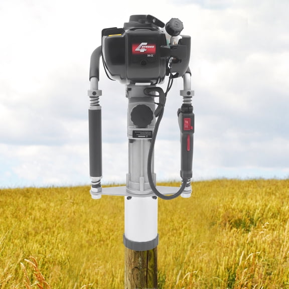 Durable Gas Powered T-Post Driver, 37.7CC 4-Stroke Engine, 45J Impact Energy, Easy Start, Low Fuel Consumption, Ideal for Fencing and Construction