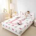 thumbnail image 4 of Homewish Initial Letter B Full Size Sheets,Cute Bow Ribbon Bed Sheets,Cute Flower Floral Sheet Sets For Girl,Breathable Bedroom Decoration,4 Pieces, 4 of 7