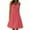Watermelon Red, variant on Summer Dresses for Women 2025, Womens Summer Round Neck Print Sleeveless Beach Dress(Sky Blue,S)