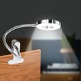 thumbnail image 2 of Clip on Lamp Reading Light USB LED Desk Clamp Lamp, 360 Degree Flexible Neck, White / 3-Color Light, for Desk Computer Office (Silver-white light), 2 of 5