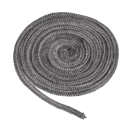 Uxcell 1/4 x 86 Wood Stove Gasket Graphite Fiberglass Round Type High Temperature Resistance Seal Rope Black