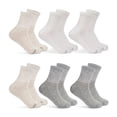 thumbnail image 2 of Fruit of the Loom Women's All Day Comfort Mid Crew Socks, 6-Pack, Size 4-10, 2 of 8