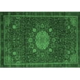 thumbnail image 1 of Ahgly Company Indoor Rectangle Medallion Emerald Green Traditional Area Rugs, 2' x 4', 1 of 4