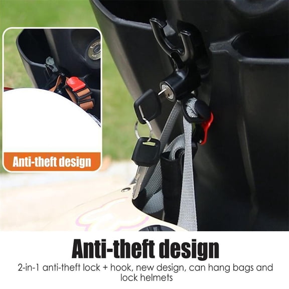 Phyun Universal Alloy Motorbike Bike Helmets Lock Hangings Hook | 2 In 1 Tamper-Proof
