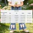 thumbnail image 3 of Atogsazn Toddler Girls Flare Leg Jeans Kids Casual Split Bottom Bowknot Denim Pants with Pocket Trouser Coffee 3-4 Years Fashion, 3 of 9