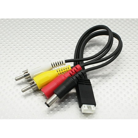 Video Cameras For Rc Airplanes HobbyFlip AV / Power Cables for Video Camera Reciever Transmitter Setup Compatible with RC Aircraft ()