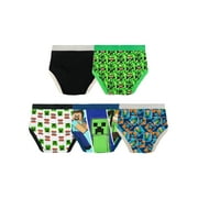 Minecraft Boys Cotton Brief Character Underwear, 5-pack, Size 4-8 Underpants