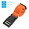 thumbnail image 2 of Uxcell 1x40 inch Utility Strap with Buckle Polyester Belt for Packing Orange, 2 Pack, 2 of 5