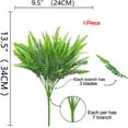 thumbnail image 2 of MAMOWEAR Artificial Boston Fern Plants Outdoor UV Resistant Fake Plants Greenery Faux Plant for Outside Indoor Hanging Planter Home Garden Décor(Green), 2 of 6