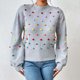 thumbnail image 1 of Suéter de cuello redondo para mujer, moda informal, color, manga larga, cuello redondo, suéter para mujer, 1 of 9