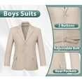 thumbnail image 3 of Lycody Boys Suits 3 Piece Slim Fit Suit Set Dresswear Ring Bearer Outfit for Boy, 3 of 6