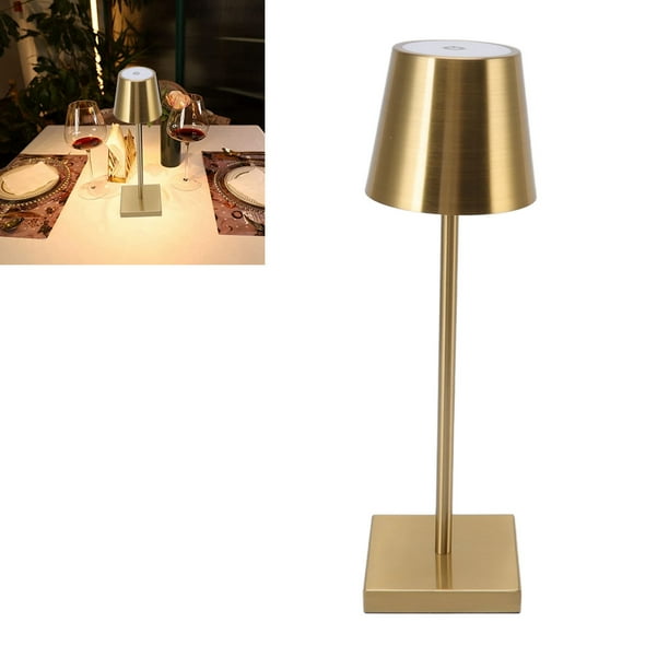 Lámpara Táctil LED Lámpara de Mesa Inalámbrica Portátil 3 Niveles de Brillo Batería Recargable Regulable Lámpara de Escritorio con Base de Metal Luz Nocturna para ANGGREK Otros