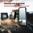 thumbnail image 2 of Replacement Mirror Glass for Peterbilt 579 (2012-2020) & 567 (2008-2017), Heated Wide Angle Convex Mirror, High Reflective, Driver Side (3722SGHL), 2 of 5