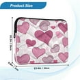 thumbnail image 3 of Laptop Bag Briefcase Computer Inner Bag Computer Bag Laptop Sleeve Case for Work Travel School Pink and Maroon Hearts, 3 of 8