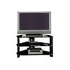 Bush Industries Segments Collection VS11836-03 - Stand - for AV System - glass, wood - high gloss black