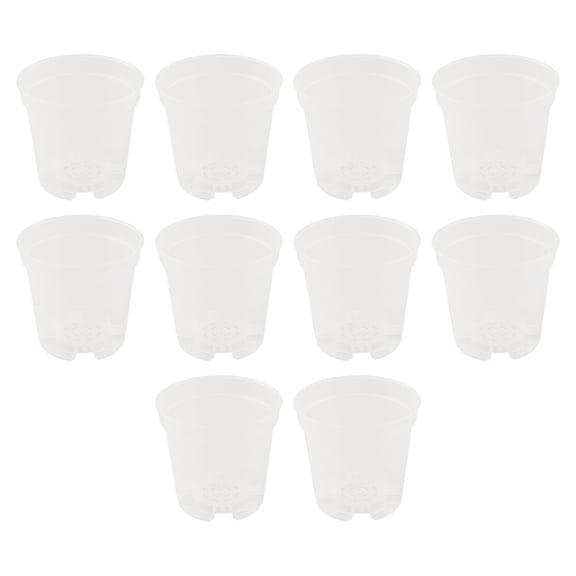 Clear Plant Pots Set Of 10,Plastic Nursery Containers Indoor Outdoor Planting Pots,With Drainage Holes,For Orchids Succulents(3 inches)