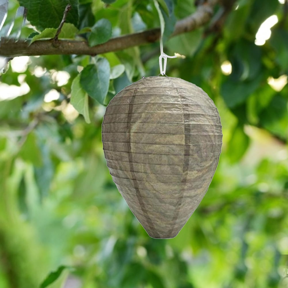Simulated Hive Bee Hornets Fake Wasp Nest Deterrent Fly Catcher Repellent 