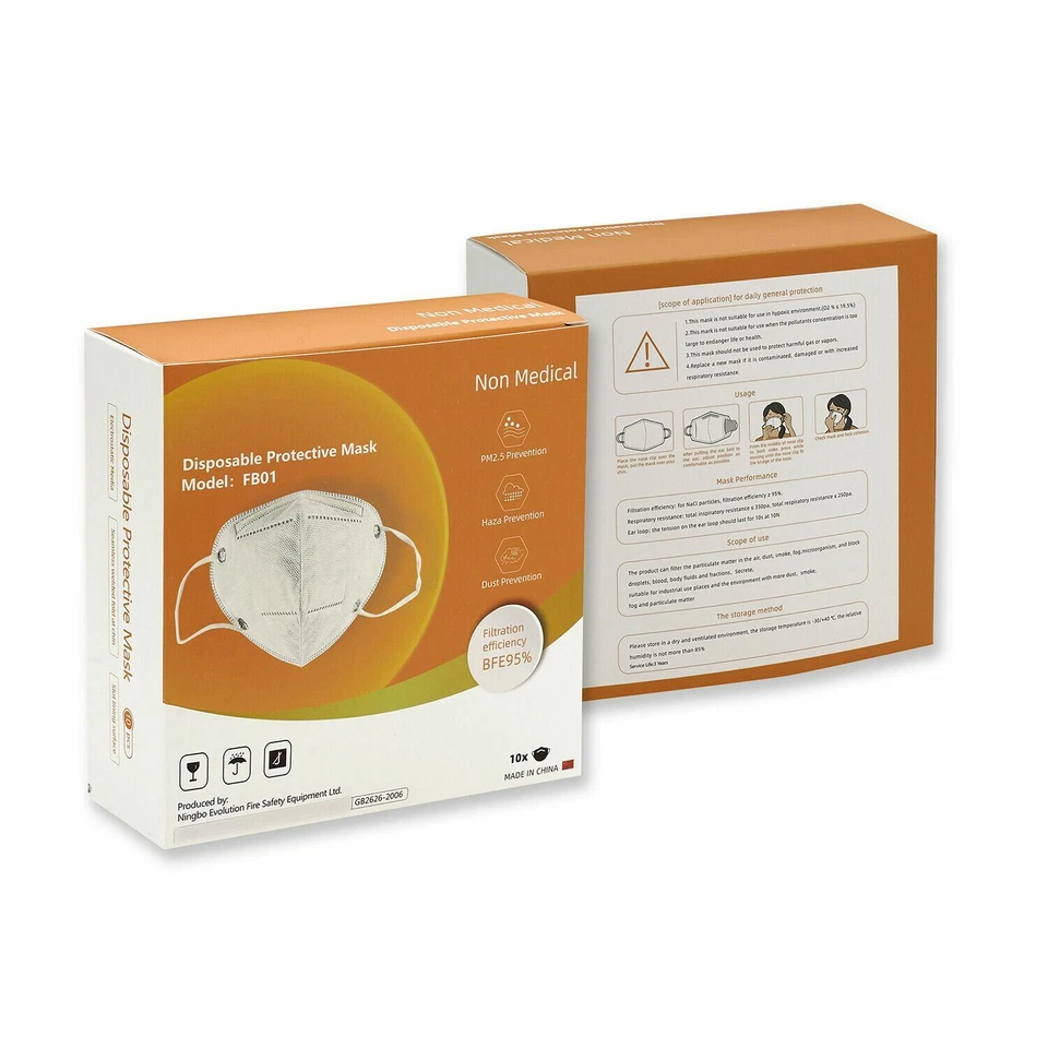 CIRCLE- 10 Pcs Kn95 Face Mask Personal Protection Covers Mouth & Nose Fast Shipping Usa
