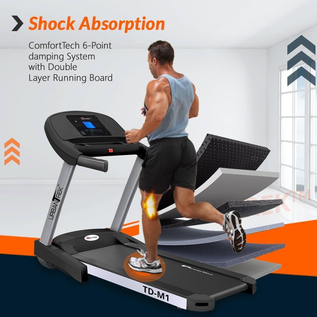 PowerMax Fitness TD-M1 Motorized Treadmill for Home use