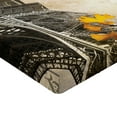 thumbnail image 2 of Ambesonne Eiffel Tower Fitted Sheet, Romantic Love Fall, Full Size, Beige Charcoal Grey, 2 of 3