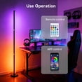 thumbnail image 5 of Finedea LED Corner Floor Lamp, 16 Million Colors Corner Light with App & Remote Control, 50” Smart RGB Ambient Lighting with Music Sync, Mood Lighting for Bedroom, Living Room, Gaming Room, 1 PACK, 5 of 13