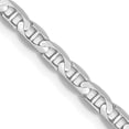 thumbnail image 1 of 14K White Gold Wg 3mm Concave Anchor Chain (16 X 3) Made In South Africa wca080-16, 1 of 5