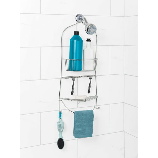 Chrome Shower Caddy with 1 Shelf, Zenna Home overtheShowerhead