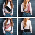 thumbnail image 2 of Large Crossbody Fanny Pack for Women Men Belt Bag With 4-Zipper Pockets for Travel Running Hiking Workout Dog Walking Outdoors Sport Fishing Waist Pack Bag Carrying All Phones, 2 of 5