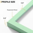 thumbnail image 4 of Vittanly 11x17 Picture Frame, Engineered Wood with Shatter Resistant Plexiglass, Display Pictures 8x12 with Mat or 11x17 without Mat, Photo Frame for Wall Mounting, Light Green, 1 Pack, 4 of 6