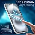 thumbnail image 6 of JETech Full Coverage Screen Protector for iPhone 16 6.1-Inch, Black Edge Tempered Glass Film with Easy Installation Tool, Case-Friendly, HD Clear, 3-Pack, 6 of 7