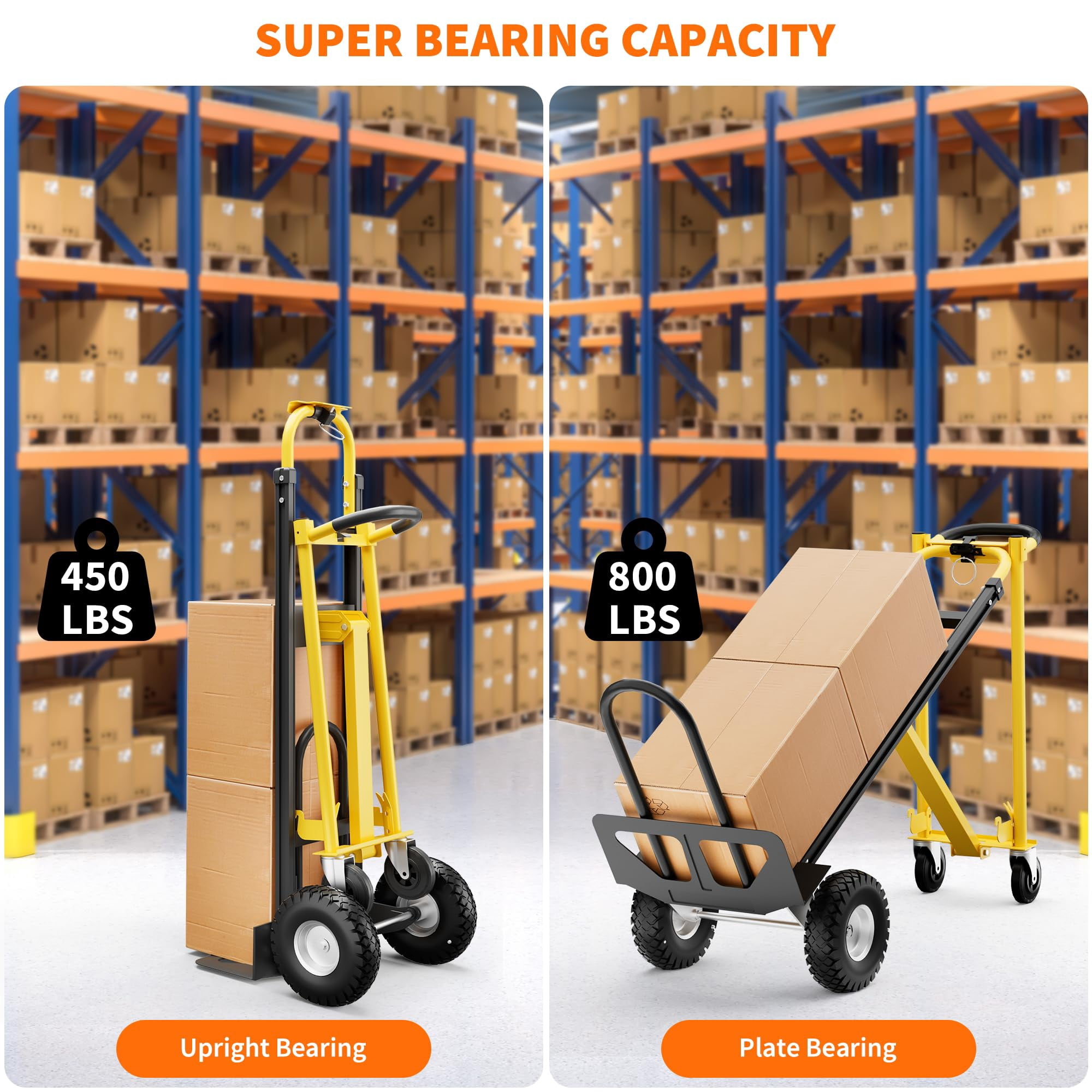Huisuilinss Folding Hand Truck,3 in 1 Convertible Hand Truck Dolly,Utility Cart Platform Cart,Aluminum Moving Dolly With Wheels For Moving Warehouse Transport Appliance Delivery Travel,1PCS