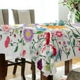 thumbnail image 3 of Wildflowers Rectangle Tablecloth Waterproof Polyester Table Clothative Stain Resistant & Wrinkle Resistant Washable Table Cover for Dining Table/Party/Camping 54x54 Inch Decor Gift, 3 of 7