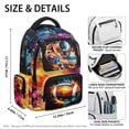 thumbnail image 4 of Garronmavis Color Football Kids Backpack 17 Inch School Backpack for Boys for Grades 3-6 Ages 9-12, Breathable Elementary School Bag with Padded Tablet Sleeve & Multi-Pockets, 4 of 7