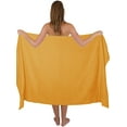 thumbnail image 5 of MALLONI HOME Premium Cotton Oversized 2 Pack Bath Sheet 35x70 - 100% Pure Cotton - Ideal for Everyday use - Ultra Soft & Highly Absorbent - Machine Washable - Mustard Yellow, 5 of 7