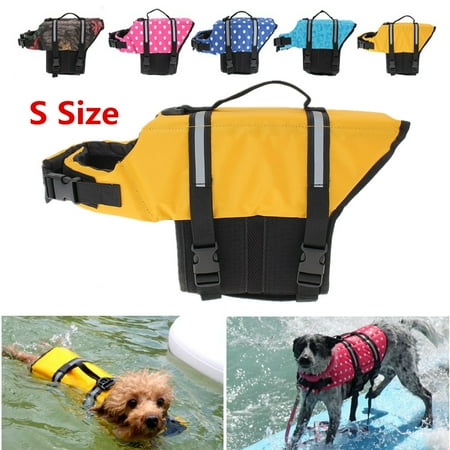 S Size Outdoor Pet Cat Dog Life Jacket Swimming Float Vest Reflective ...